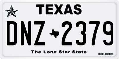 TX license plate DNZ2379
