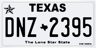 TX license plate DNZ2395