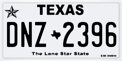 TX license plate DNZ2396