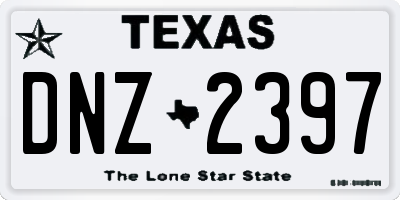 TX license plate DNZ2397