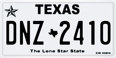 TX license plate DNZ2410