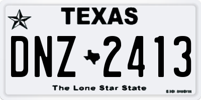 TX license plate DNZ2413
