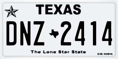 TX license plate DNZ2414
