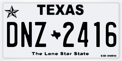 TX license plate DNZ2416