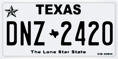 TX license plate DNZ2420