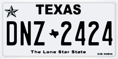 TX license plate DNZ2424