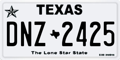 TX license plate DNZ2425