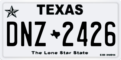 TX license plate DNZ2426