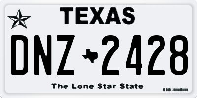 TX license plate DNZ2428