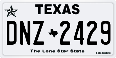 TX license plate DNZ2429