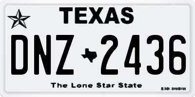 TX license plate DNZ2436