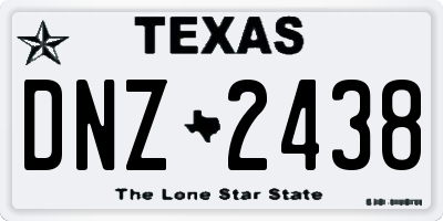 TX license plate DNZ2438