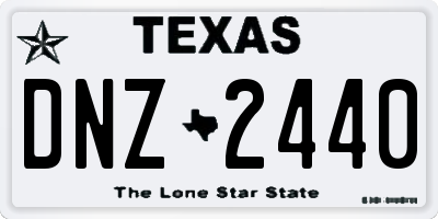 TX license plate DNZ2440