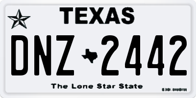 TX license plate DNZ2442