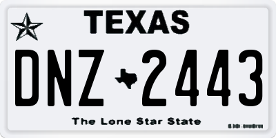 TX license plate DNZ2443