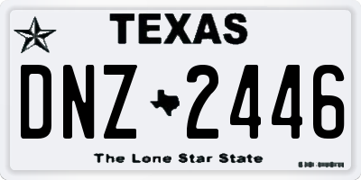 TX license plate DNZ2446