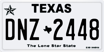 TX license plate DNZ2448