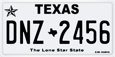 TX license plate DNZ2456