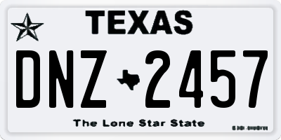 TX license plate DNZ2457