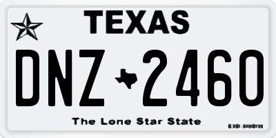 TX license plate DNZ2460