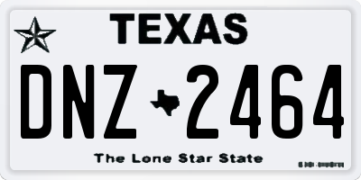 TX license plate DNZ2464