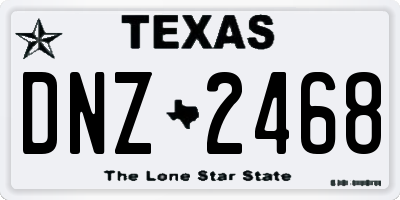 TX license plate DNZ2468