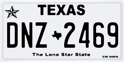 TX license plate DNZ2469