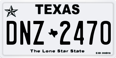TX license plate DNZ2470