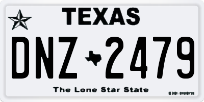TX license plate DNZ2479