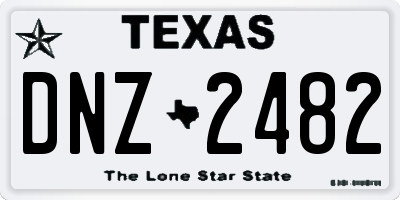 TX license plate DNZ2482