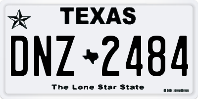 TX license plate DNZ2484