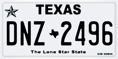 TX license plate DNZ2496