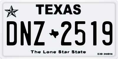 TX license plate DNZ2519