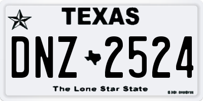 TX license plate DNZ2524