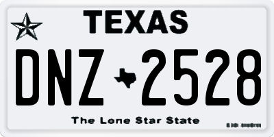 TX license plate DNZ2528