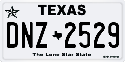 TX license plate DNZ2529