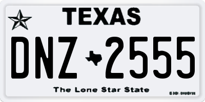 TX license plate DNZ2555