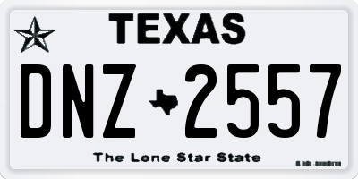 TX license plate DNZ2557