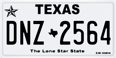 TX license plate DNZ2564