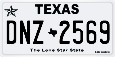 TX license plate DNZ2569