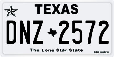 TX license plate DNZ2572