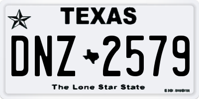TX license plate DNZ2579