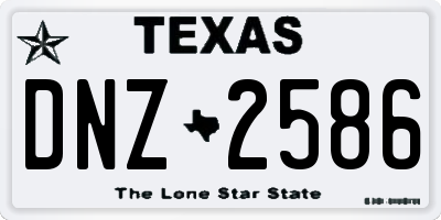 TX license plate DNZ2586