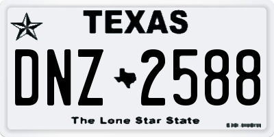 TX license plate DNZ2588