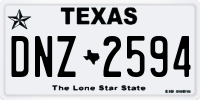 TX license plate DNZ2594