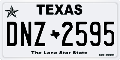 TX license plate DNZ2595
