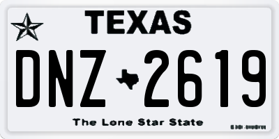 TX license plate DNZ2619