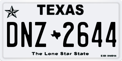 TX license plate DNZ2644