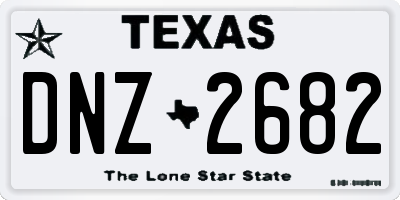 TX license plate DNZ2682