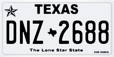 TX license plate DNZ2688